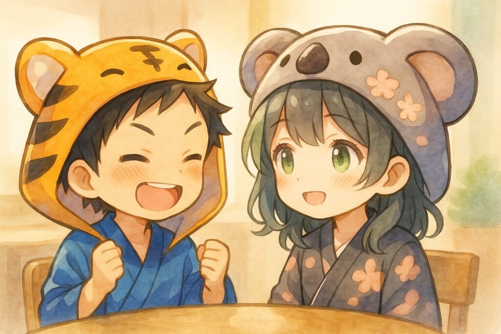 最初は困惑していた大雅くんと心愛ちゃんが、秋色さんの話を聞いて「なるほど!」と納得したような、少しスッキリした表情に変わる様子。二人で顔を見合わせて頷いているような構図も良いかも。