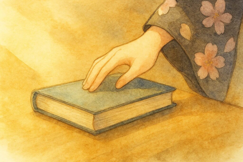 大雅の机に、そっと置かれた続編の本。差し出した心愛の手の温もりが残っているかのような、優しい雰囲気。